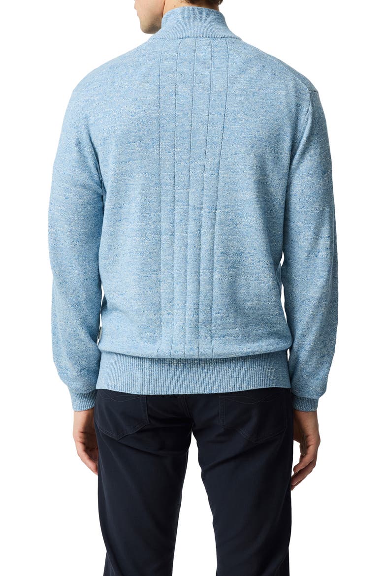 Fortrose Cotton Quarter Zip Sweater, Alternate, color, OCEAN