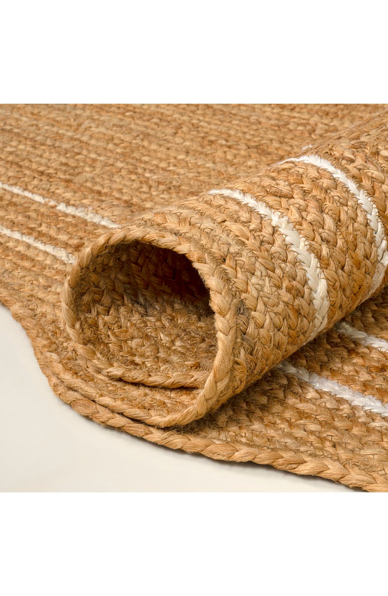 JONATHAN Y Seaside Cottage Scallop Edge Jute Area Rug, Alternate, color, Natural/White