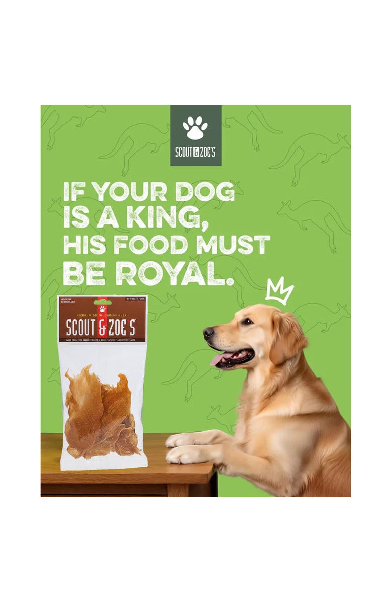 Scout & Zoe's Chicken Breast Jerky, 2oz Dog & Cat Treats, Single Ingredient, Alternate, color, Multicolored