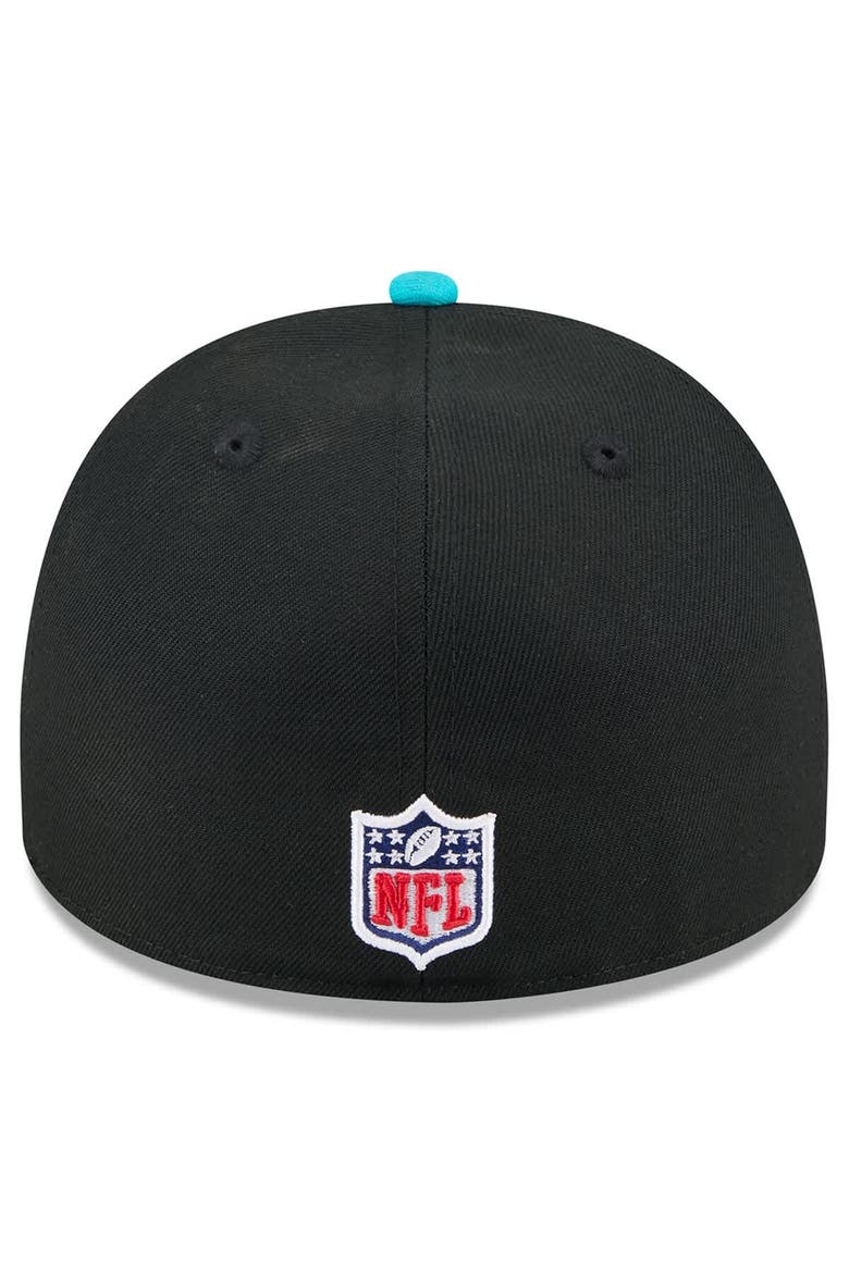 Men's New Era Black/Aqua Miami Dolphins 2025 NFL Draft On Stage A-Frame 59FIFTY Fitted Hat, Alternate, color, Black