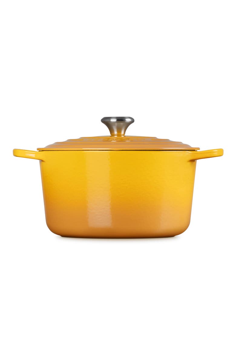 Signature Enameled Cast Iron Round Dutch Oven, Alternate, color, NECTAR