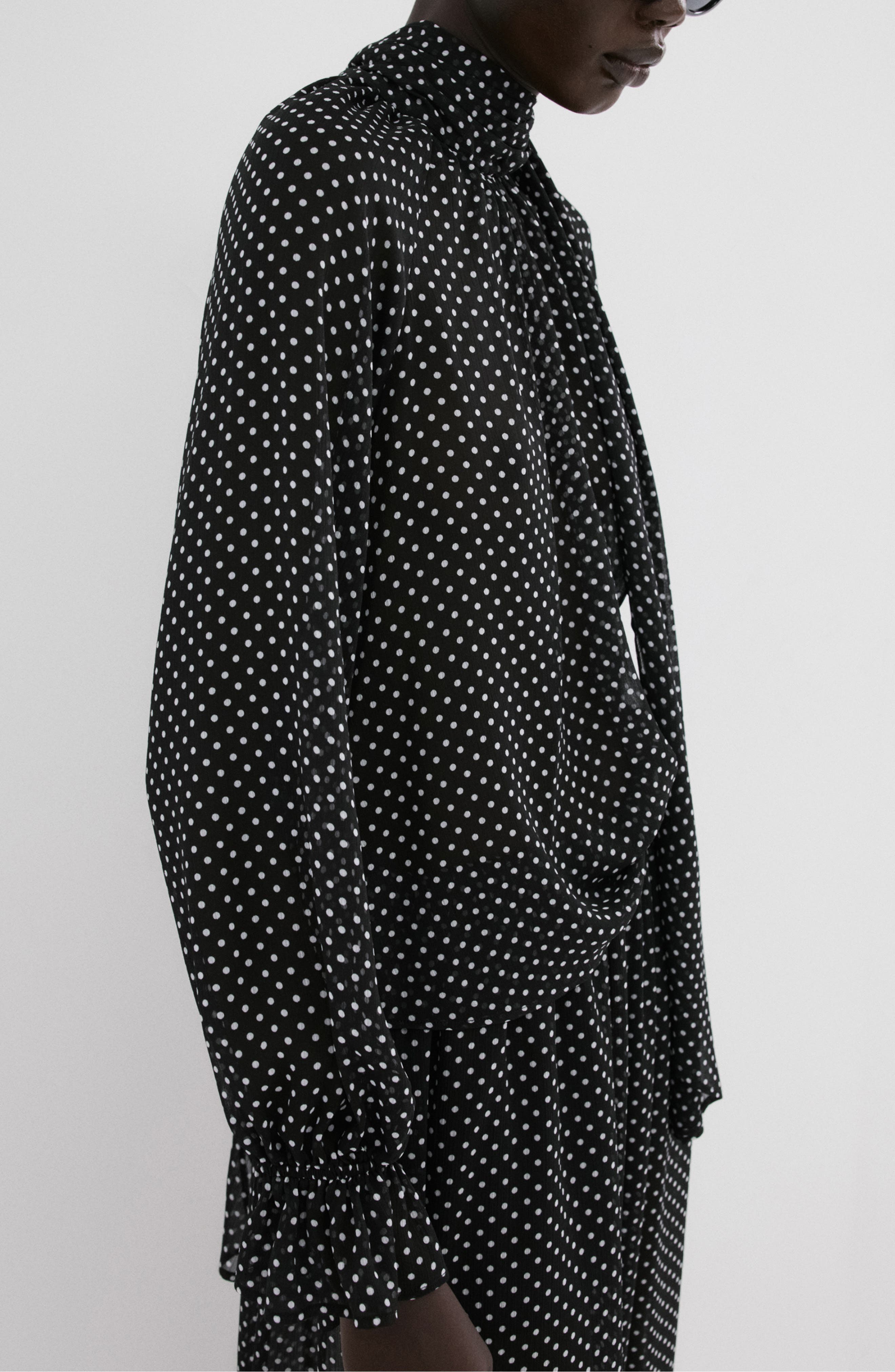 Dot Tie Neck Top