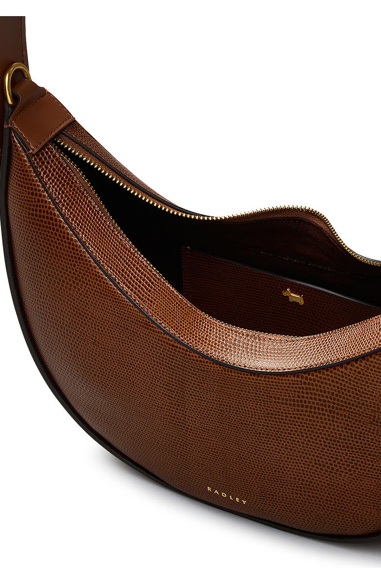 Radley The Kensal Lizard Embossed Small Shoulder Bag, Alternate, color, Saddle