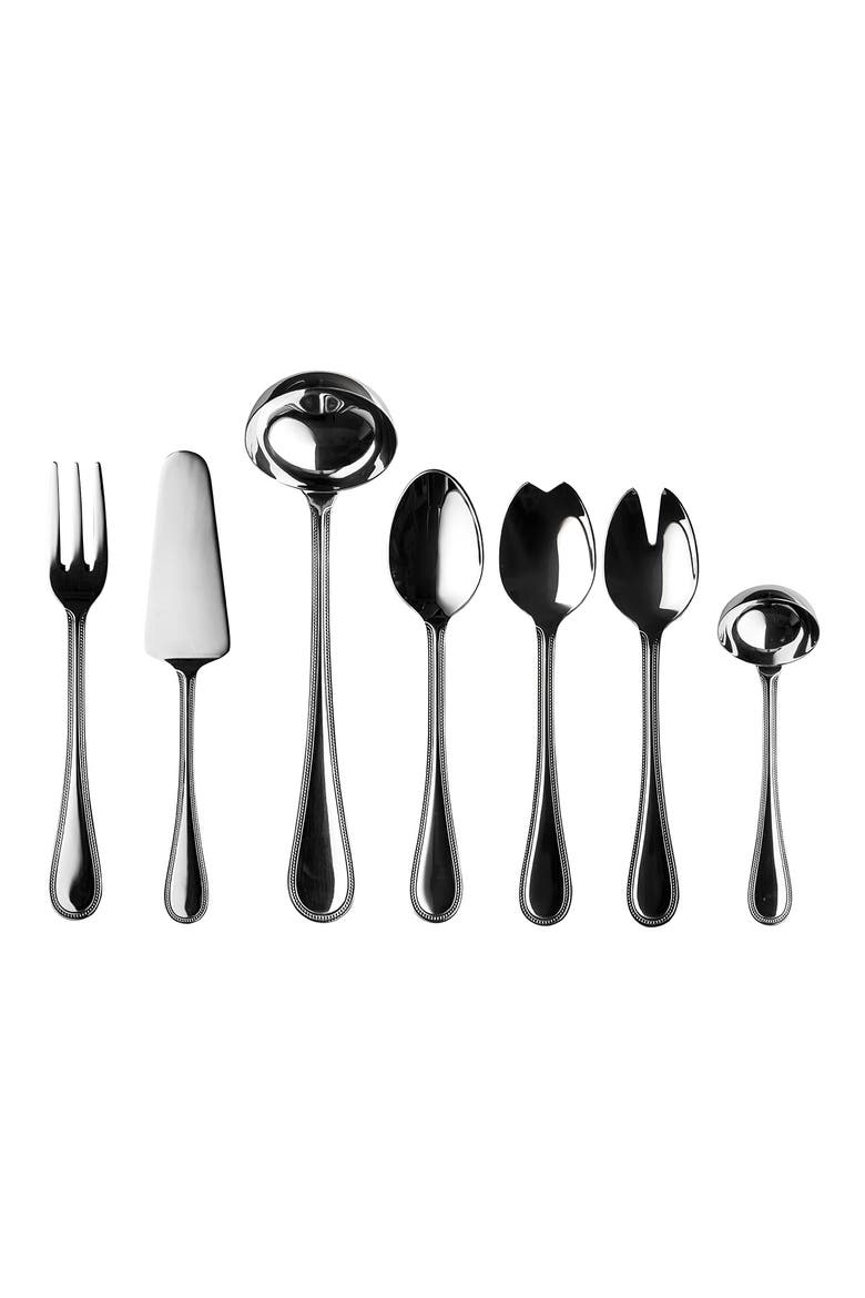 Perla 7-Piece Serving Set, Main, color, STAINLESS STEEL
