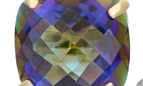 Fzn 10k Gold Solitaire Garnet Stud Earrings