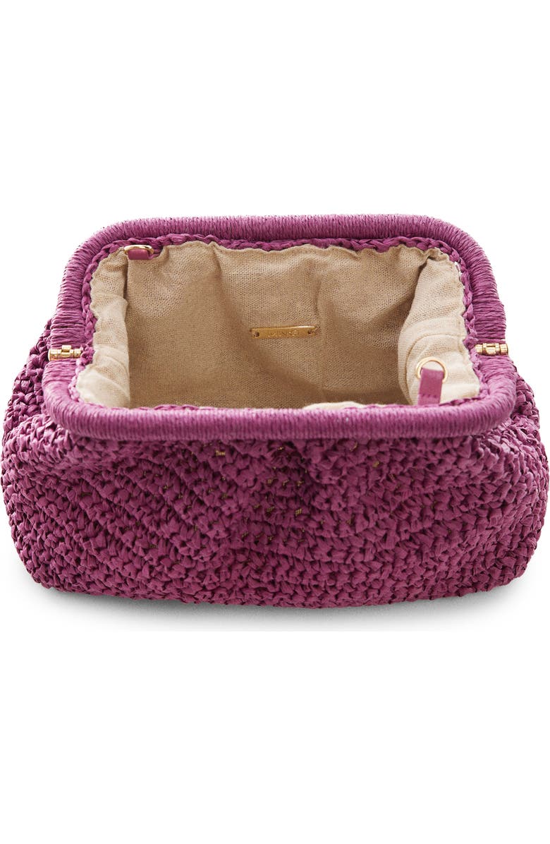MANGO Woven Frame Clutch, Alternate, color,