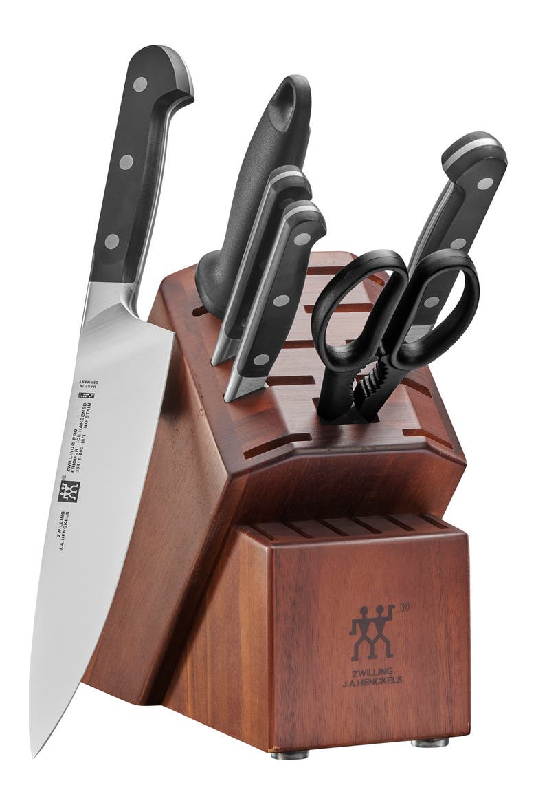Pro 7-Piece Knife Block Set, Alternate, color, SILVER