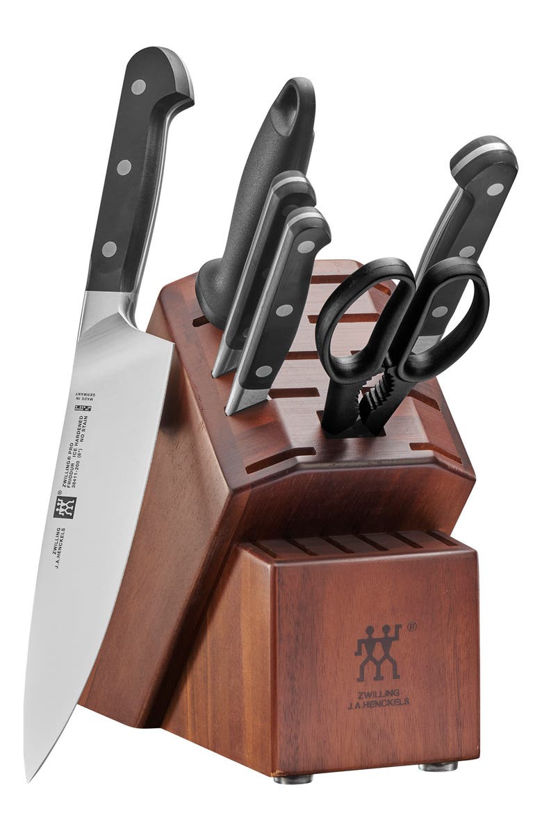 ZWILLING Pro 7-Piece Knife Block Set, Alternate, color, Silver