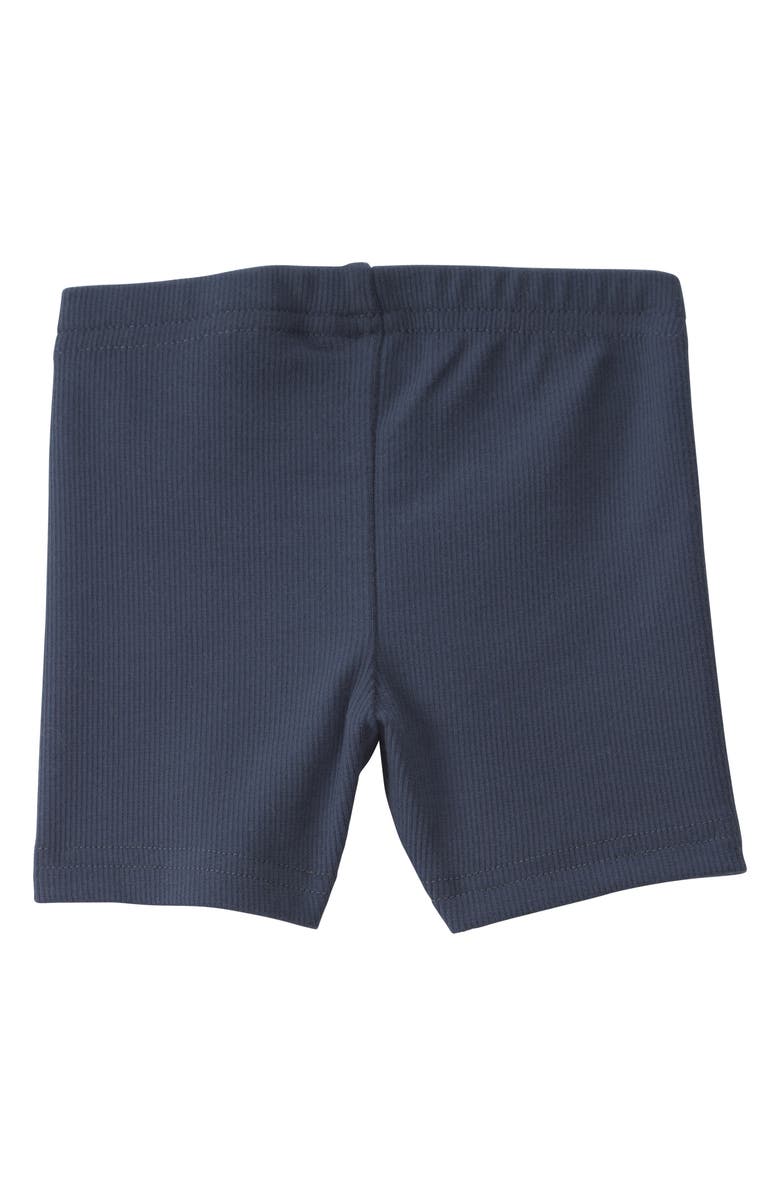 Little Planet 2-Pack Assorted Rib Stretch Organic Cotton Pedal Shorts, Alternate, color, Blue Floral