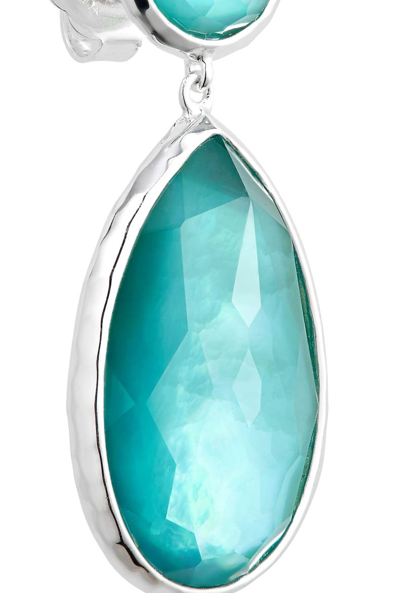 Wonderland Teardrop Earrings, Alternate, color, SILVER/ DENIM