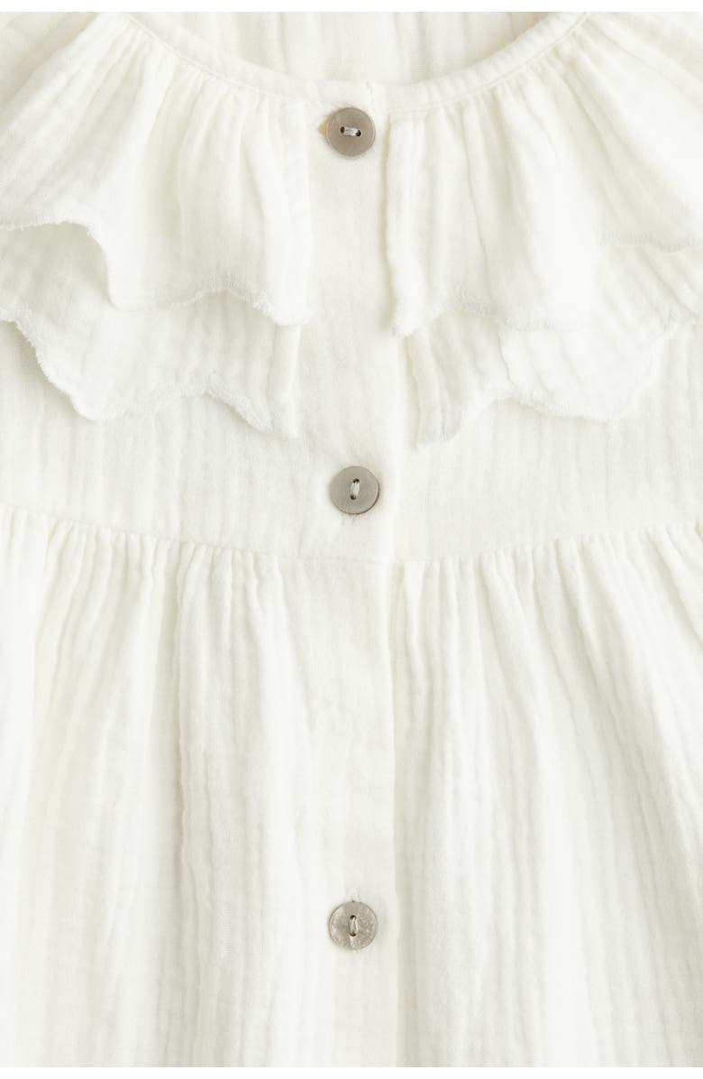 H&M Cotton Muslin Dress, Alternate, color, White