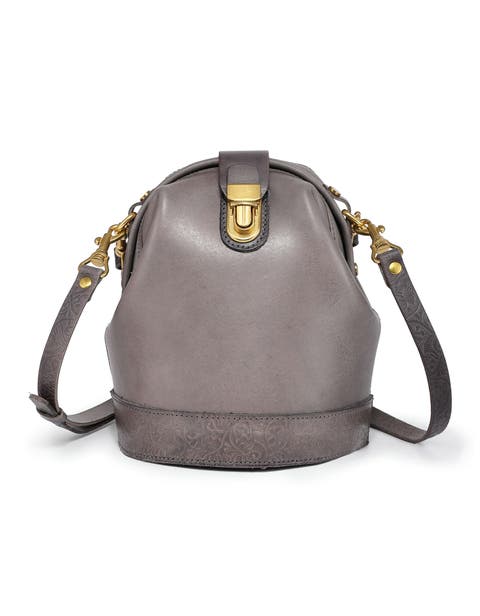 Doctor Genuine Leather Structured Bucket Crossbody