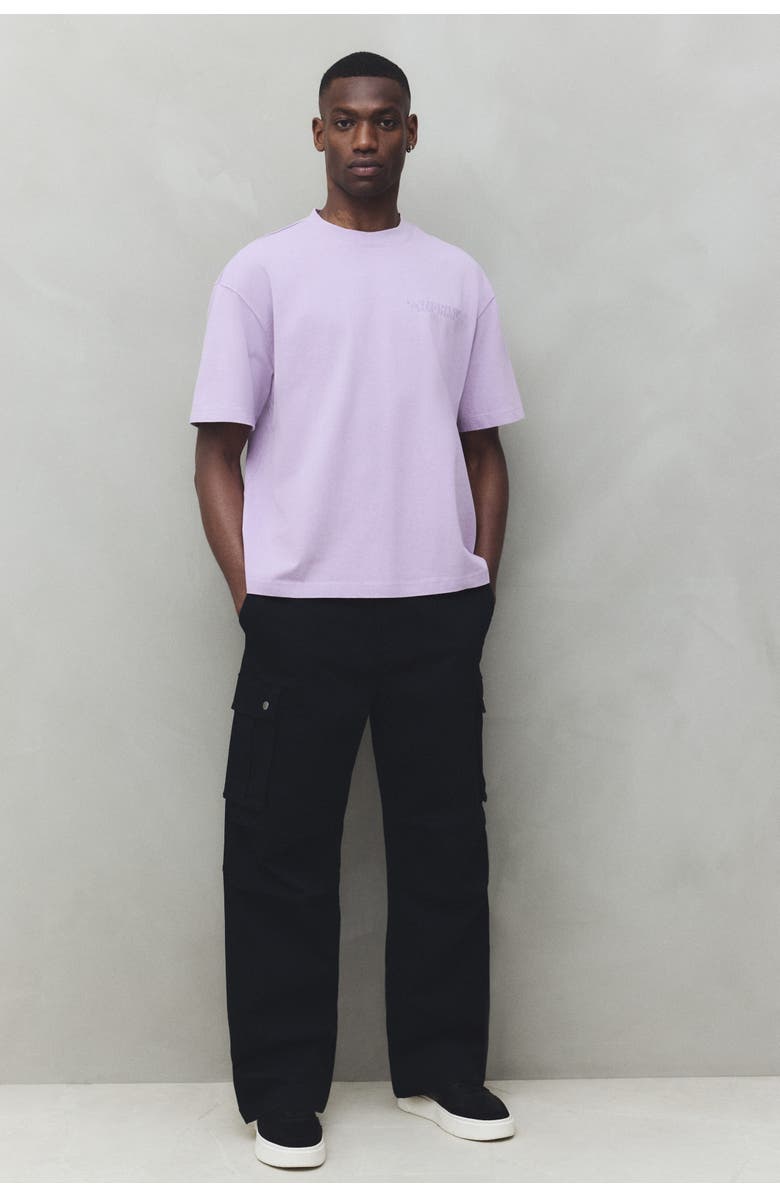 H&M Loose Fit Cargo Trousers, Alternate, color, Black