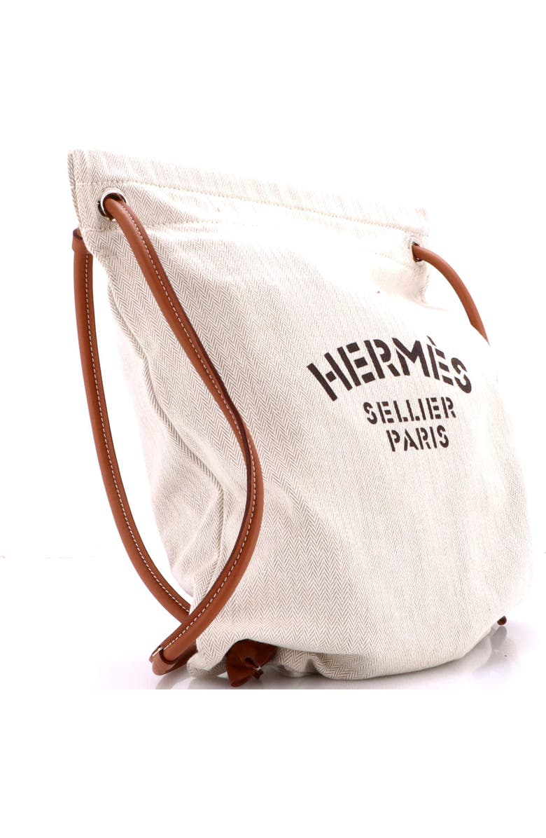 Pre-Owned Hermes Maline Bag Toile, Alternate, color, Ecru