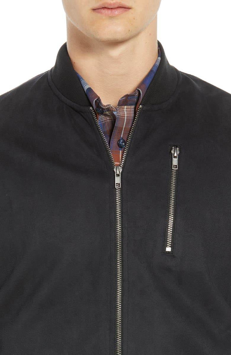 Ben Sherman Faux Suede Bomber Jacket, Alternate, color,