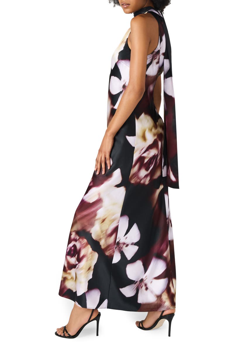 Jaidan Satin Scarf Maxi Dress, Alternate, color, ODYSSEY FLORAL