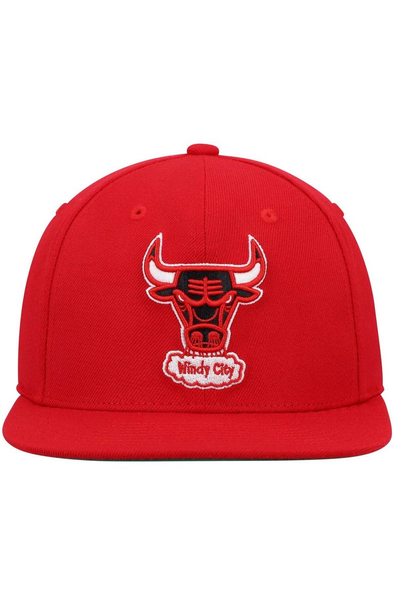 Mitchell & Ness Men's Mitchell & Ness Red Chicago Bulls Hardwood Classics Team Ground 2.0 Snapback Hat, Alternate, color, Red