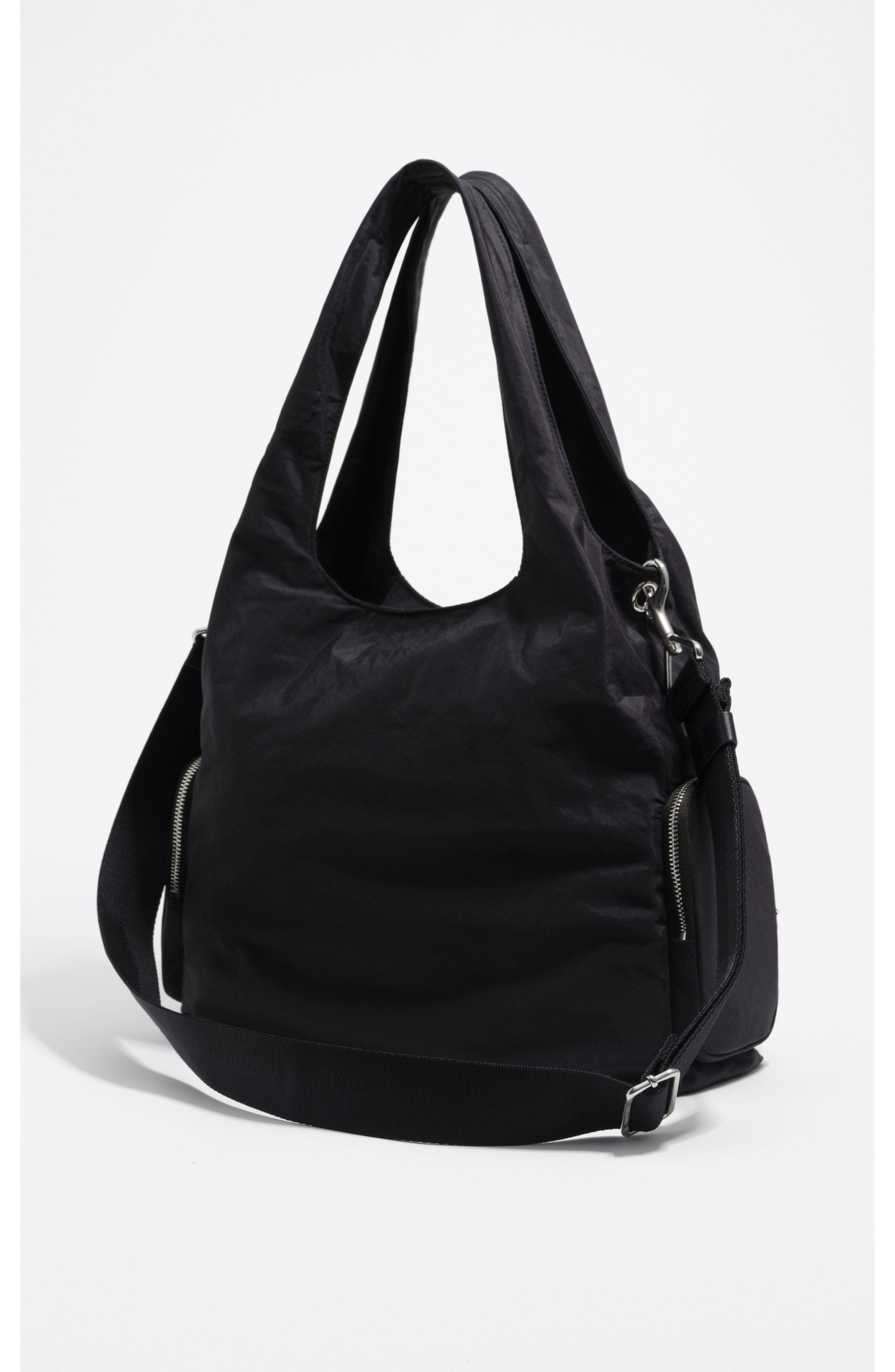 Bimba y Lola Large nylon Paper bag, Alternate, color, Black