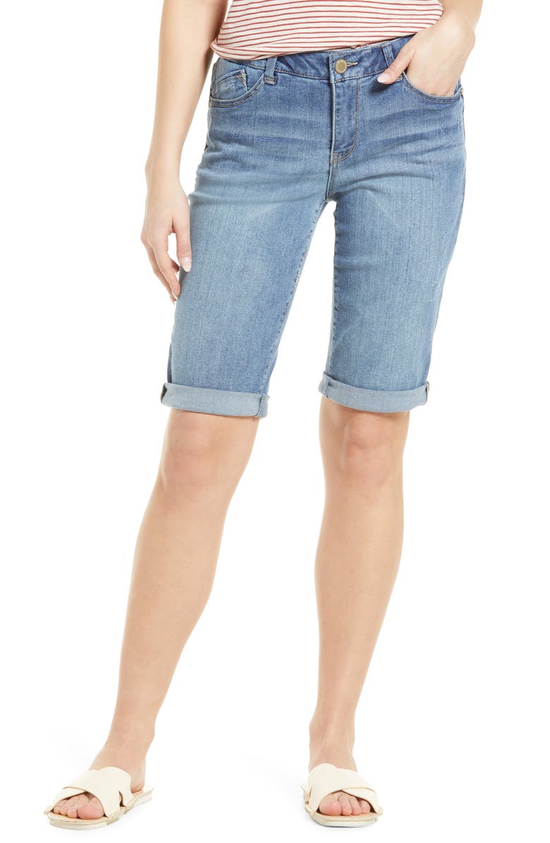 Wit & Wisdom 'Ab'Solution Cuffed Denim Shorts, Main, color,