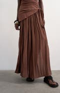 Topshop Sash Tie Crinkle Maxi Skirt