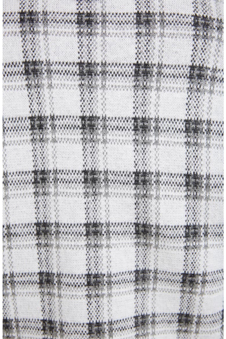 Check Jacquard Cashmere & Wool Sweater Jacket, Alternate, color, LIGHT GREY
