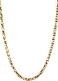Adornia Men's 18K Gold Plated Stainless Steel Curb Chain Necklace