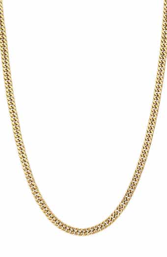 Adornia Men's 18K Gold Plated Stainless Steel Curb Chain Necklace