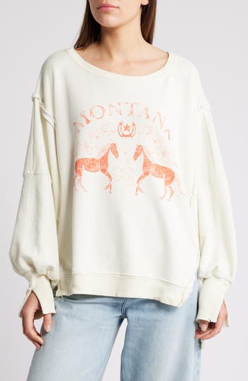 Free People Camden Oversize Graphic Sweatshirt