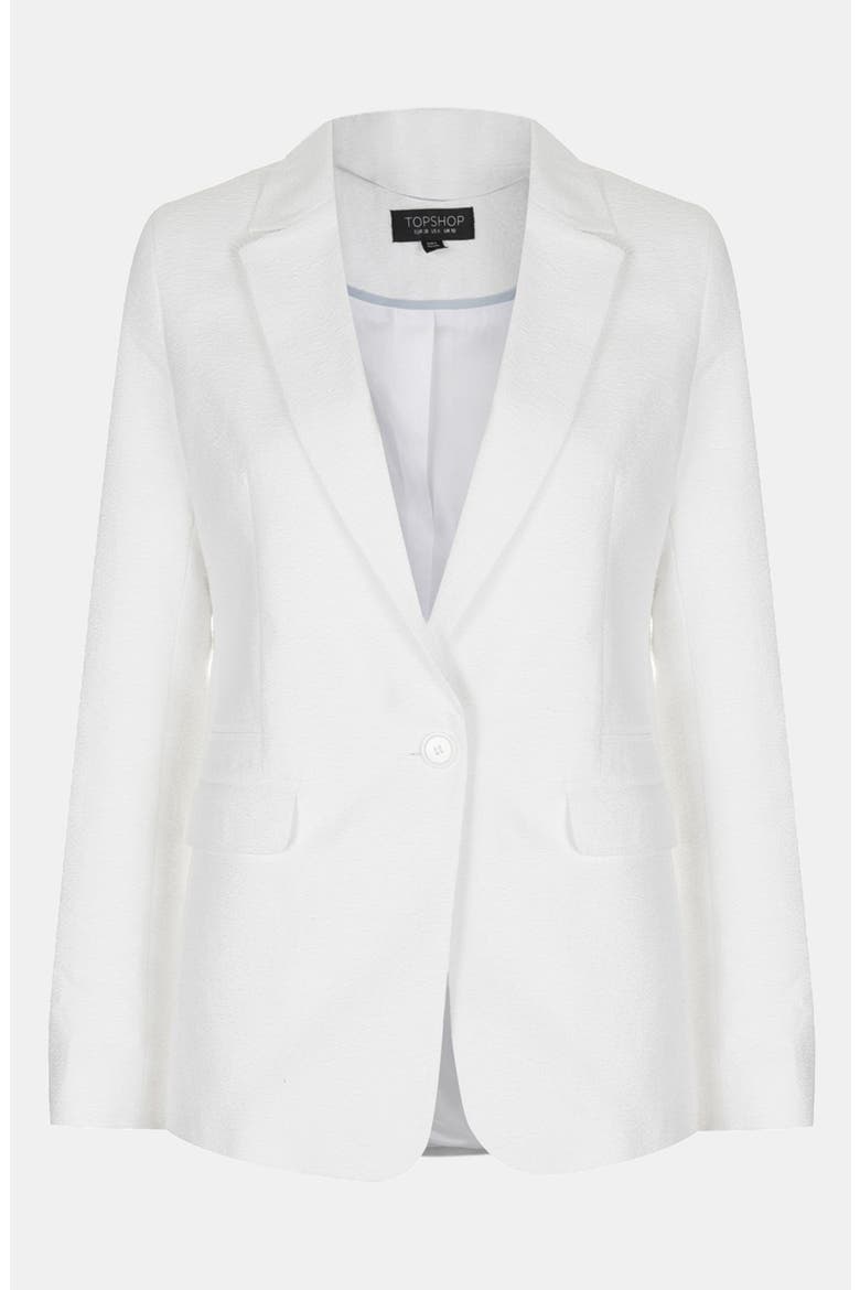 Textured Blazer, Alternate, color, WHITE