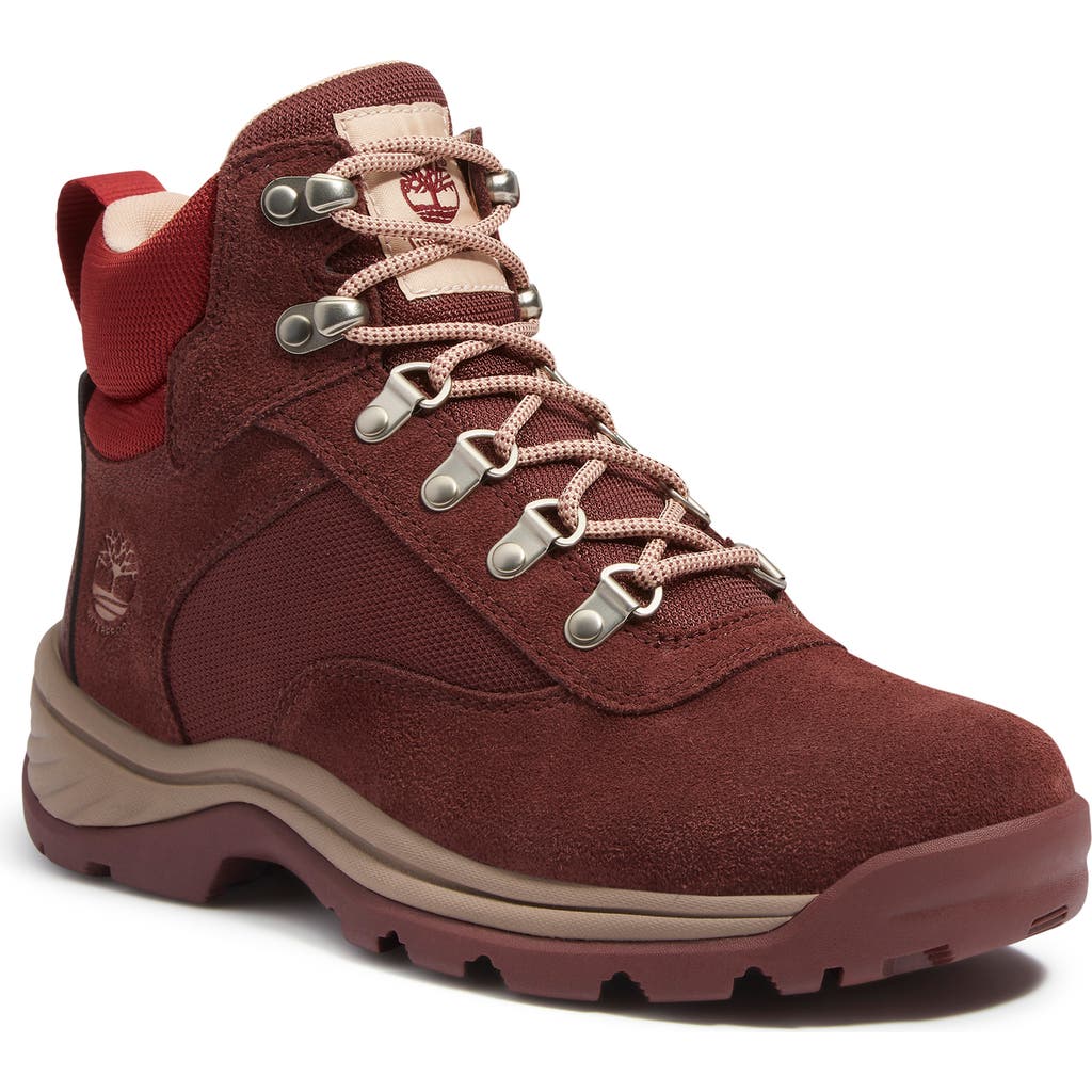 Timberland Ledge Mid Waterproof Hiking Boot In Burgundy