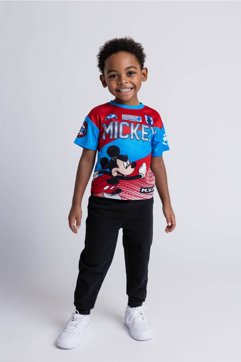 Mickey Mouse 2-Piece Tee and Joggers Set, Alternate, color, Mickey Mouse Blue Red
