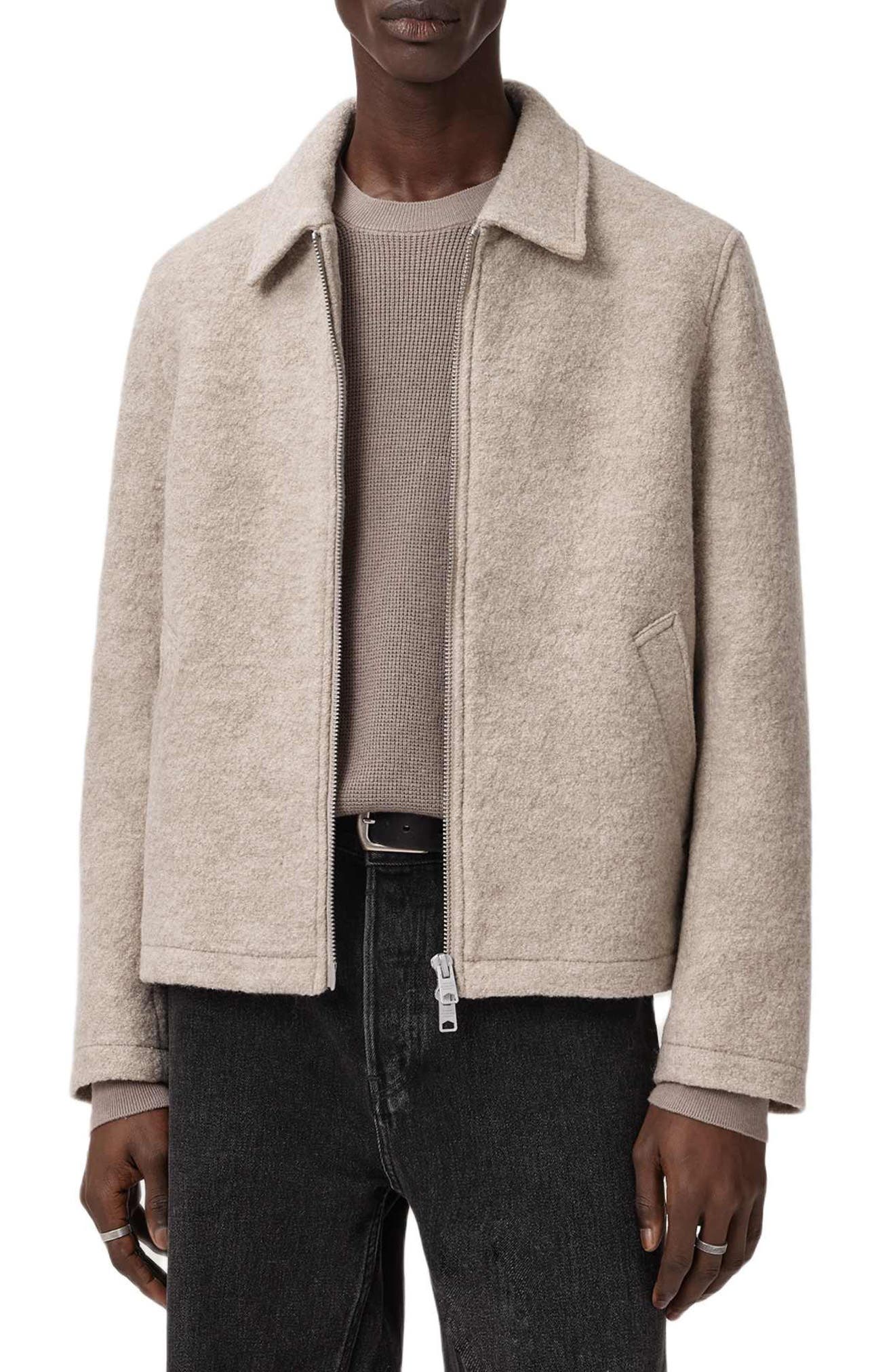 AllSaints Celeste Crop Boiled Wool Jacket