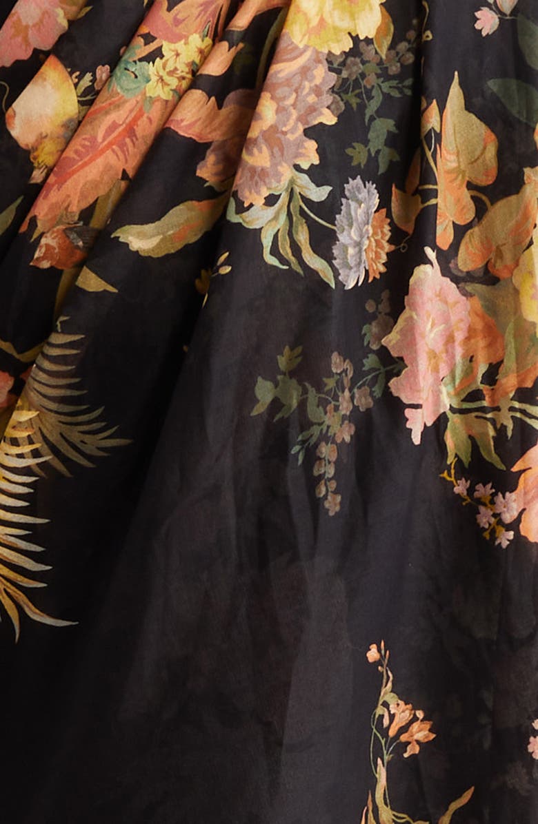 Zimmermann Floral Raw Hem Cotton Pareo, Alternate, color, 