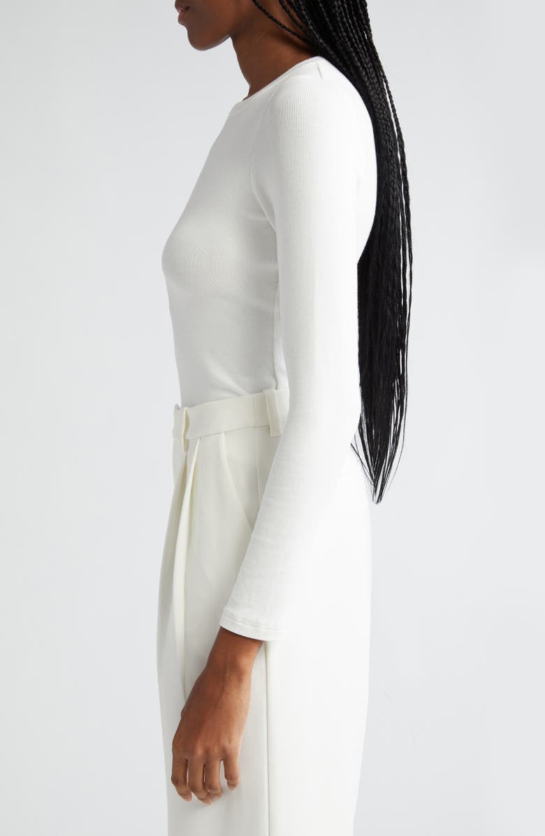 Favorite Daughter The Rib Long Sleeve Top, Alternate, color, White