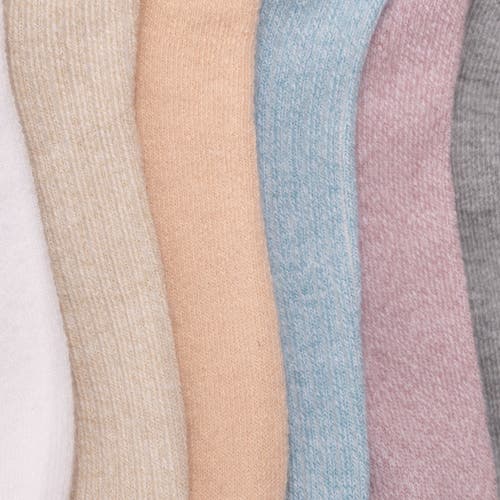 Muk Luks Dream Step Mini Crew Socks 6 Pair Pack In Multi