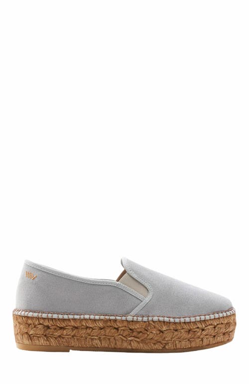 VISCATA Castell Canvas Espadrille Platforms in Ash Grey  product