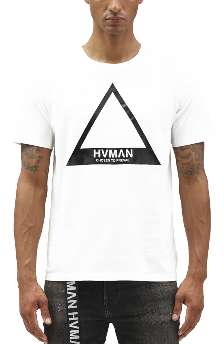 HVMAN Regular Fit Triangle Logo Cotton T-Shirt, Main, color,