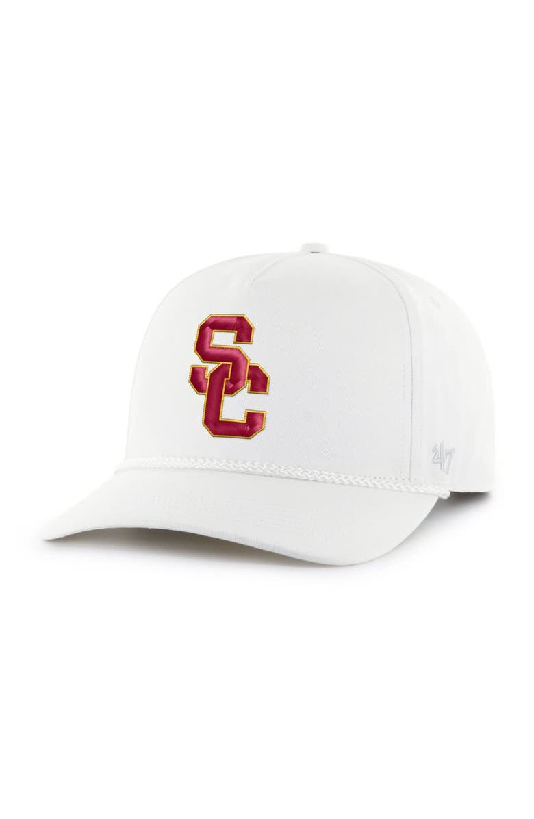'47 Men's '47  White USC Trojans Rope Hitch Adjustable Hat, Main, color, 