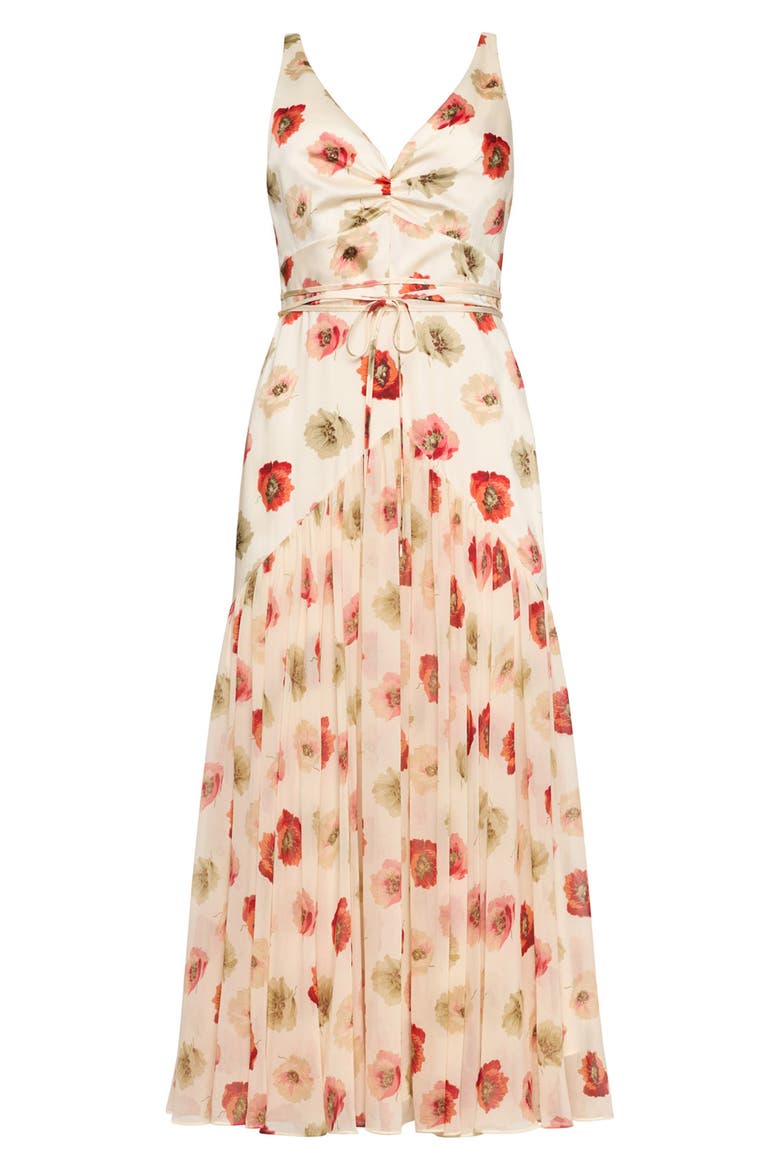 Floating Poppies Makaila Sleeveless Dress, Alternate, color, GARDENIA MULTI
