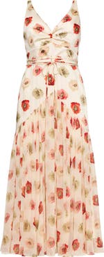Cinq à Sept Floating Poppies Makaila Sleeveless Dress