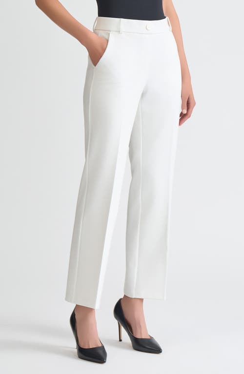 Kasper Fuax Fly Pull-on Pants In White