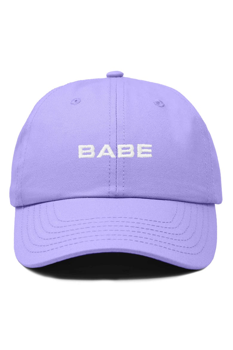 Babe Embroidered Cap, Main, color, Lavender