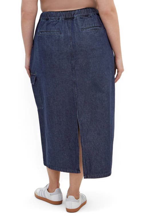CITY CHIC CITY CHIC ALEXIS TIE WAIST DENIM SKIRT 