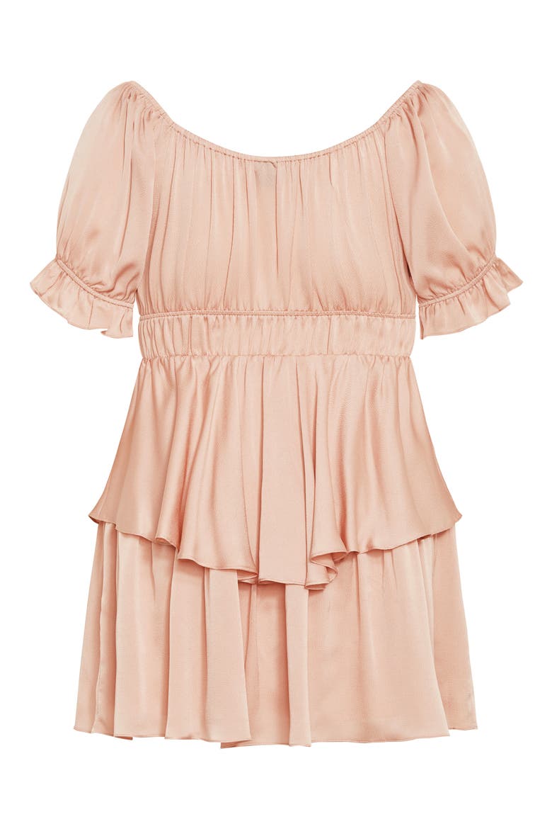 Nia Off the Shoulder Dress, Alternate, color, PINK