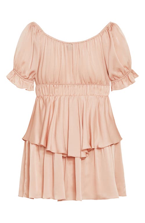 City Chic Nia Off The Shoulder Dress In Metallic