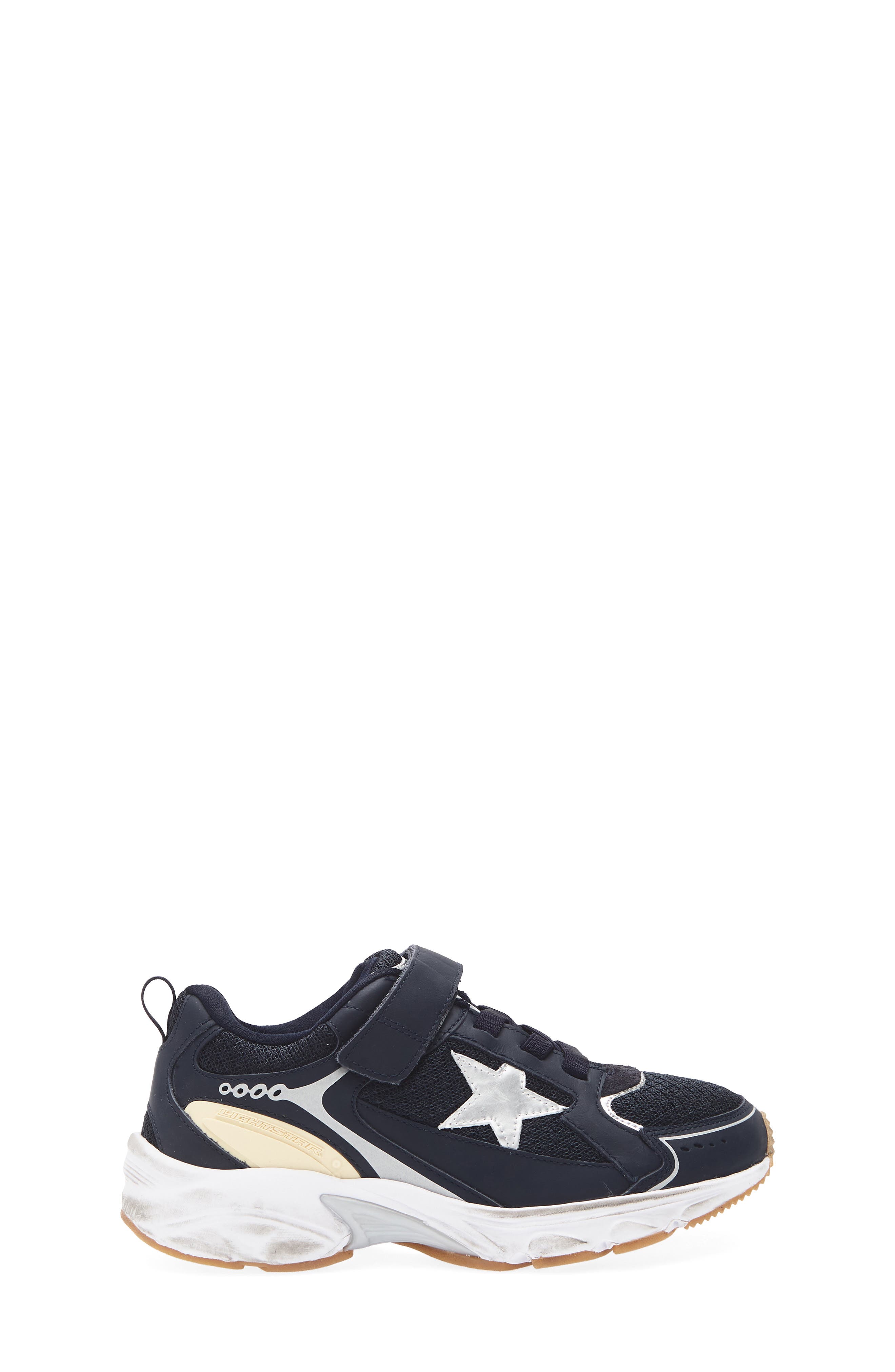 Golden Goose Kids' Lightstar Sneaker, Alternate, color, Navy/ Silver/ Gray/ Yellow