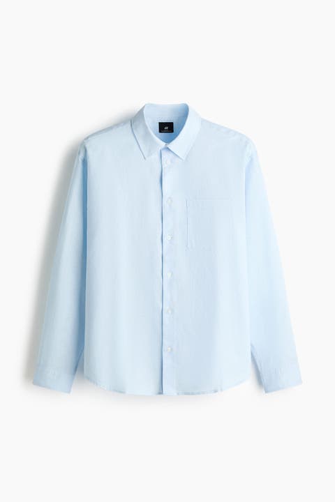 Relaxed Fit Linen-blend Shirt