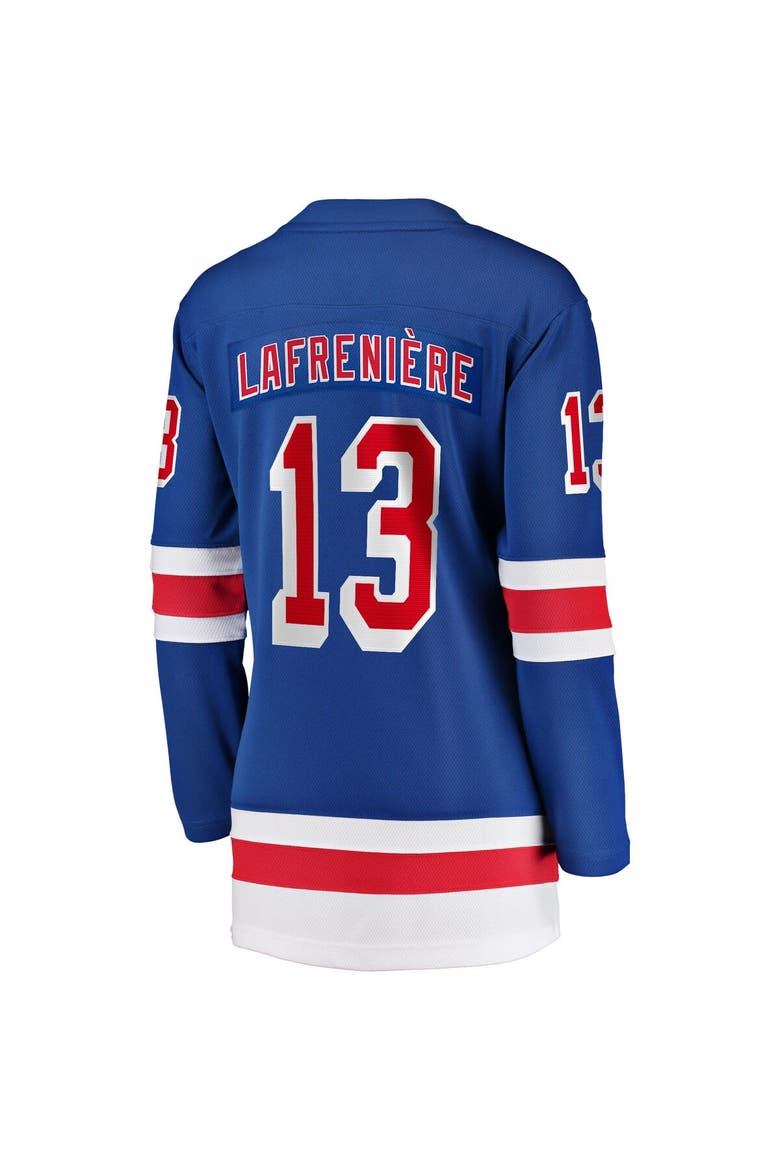 Women's Fanatics Alexis Lafrenière Blue New York Rangers Breakaway Player Jersey, Alternate, color, Blue