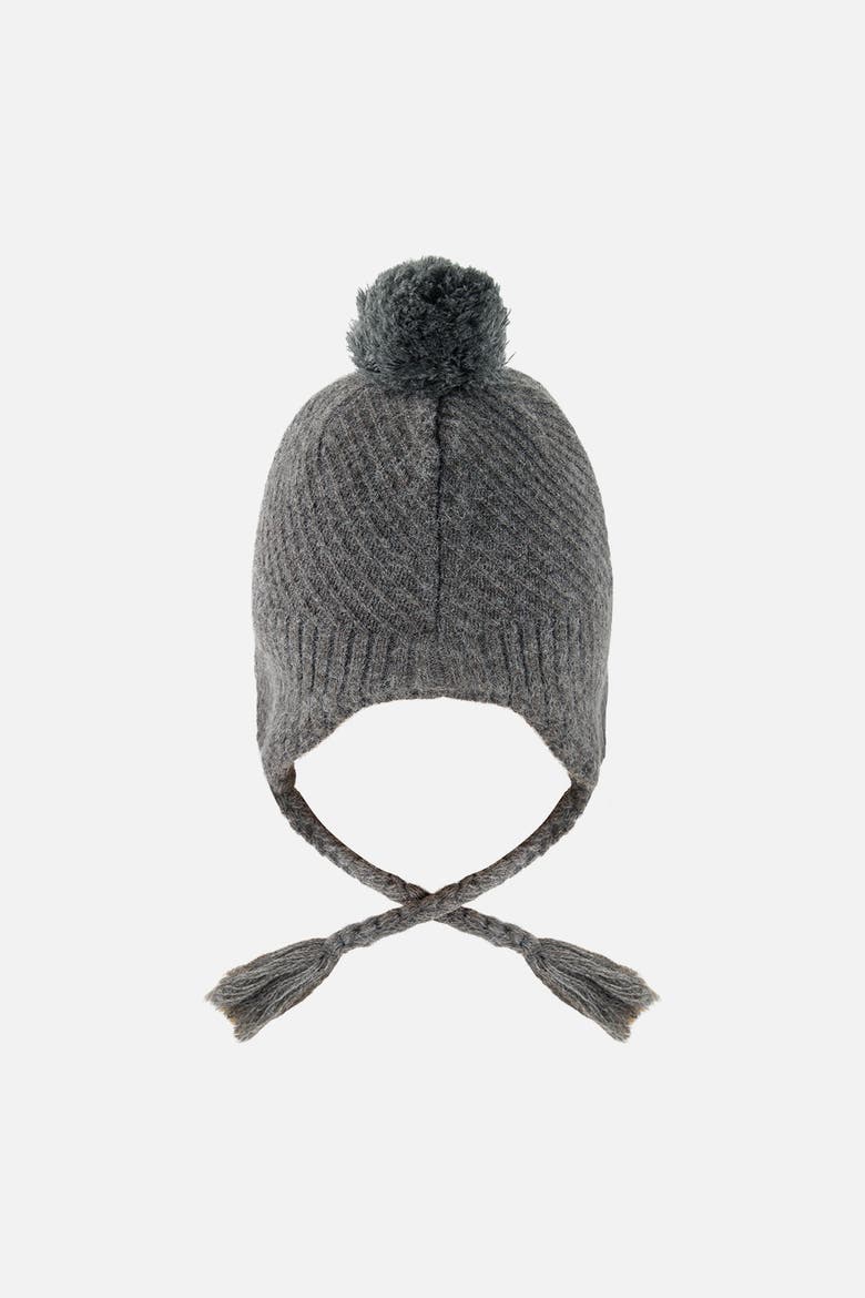 Fleece-Lined Peruvian Knit Hat, Alternate, color, Cool Dark Grey