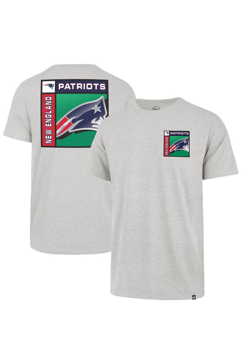 Men's '47  Gray New England Patriots Chrome Plate Franklin T-Shirt, Main, color, Gray
